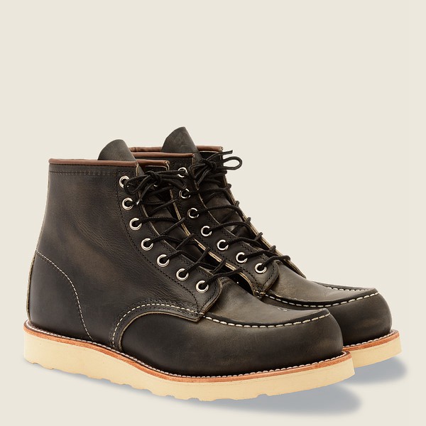 Heritage Støvler Herre - Red Wing Classic Moc - 6-Inch Rough & Tough Læder - Mørkegrå - JWXUER-084